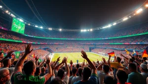 أجواء مثيرة لمباراة كرة قدم مباشرة مع تشجيع الجماهير لبث كوورة لايف.