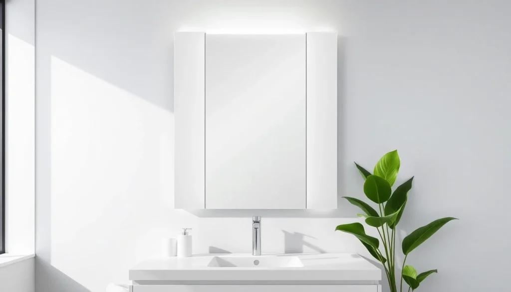 Enhance your space with an elegant bathroom mirror reflecting contemporary design and LED features.