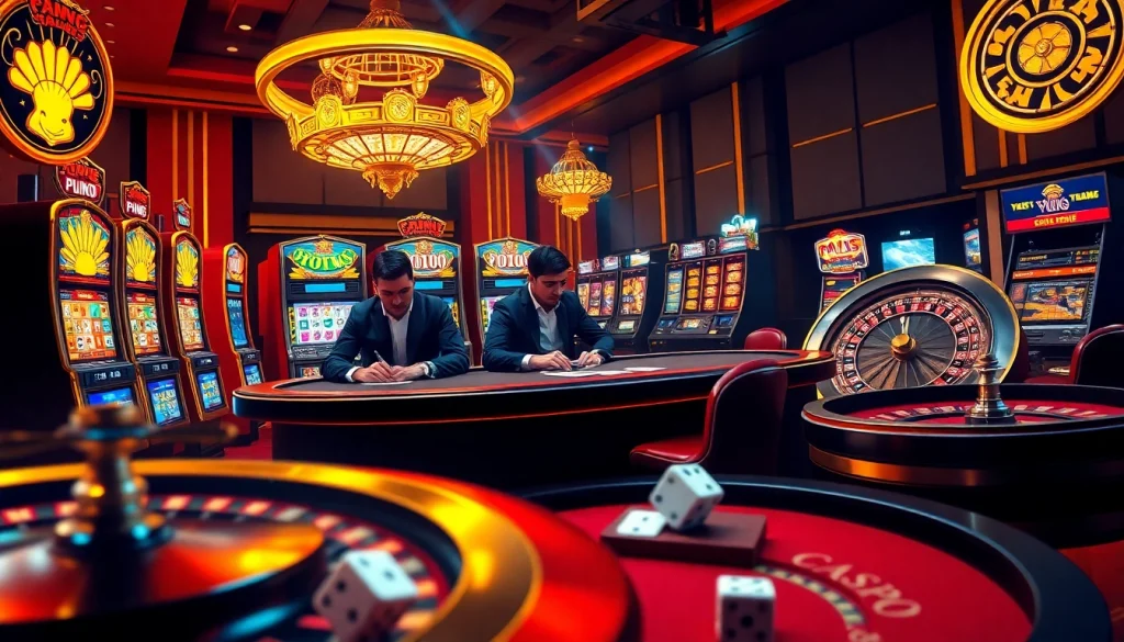 Experience the exciting atmosphere of trang chủ thabet with engaging poker and vibrant slot machines.