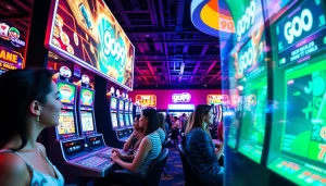 Engaging online gaming scene featuring go99, showcasing vibrant casino games and players.