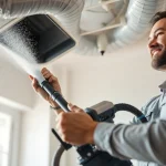 HVAC Cleaning services in action, showcasing professional technicians improving indoor air quality.