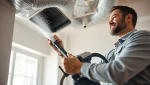 HVAC Cleaning services in action, showcasing professional technicians improving indoor air quality.