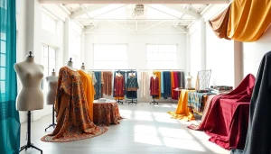 Sfeervolle stoffen webshop nederland toont kleurrijke, hoogwaardige textielen.