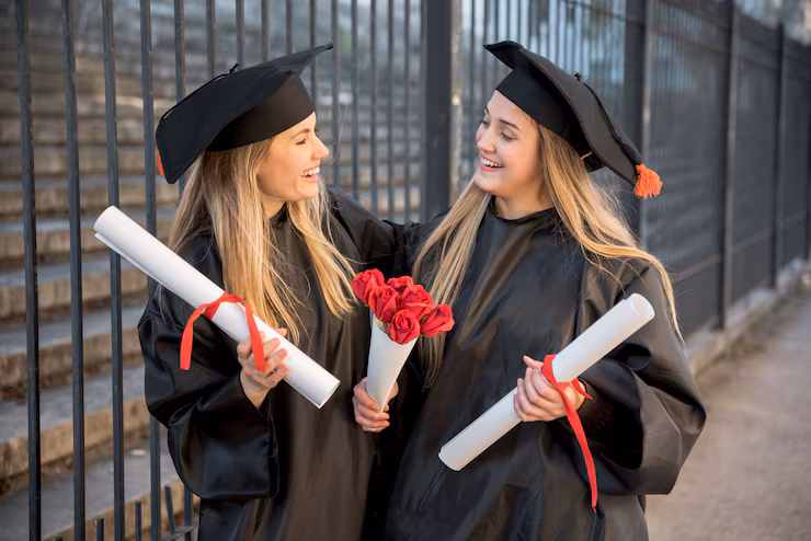 medium-view-friends-with-bouquet-roses-graduation_23-2148232760