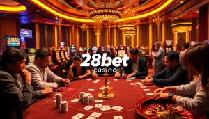 Experience the thrill of winning at 28bet casino with exciting games and vibrant atmosphere.