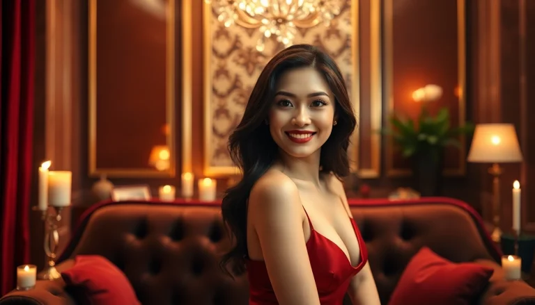 Singapore escort in a luxurious setting, exuding elegance and allure.
